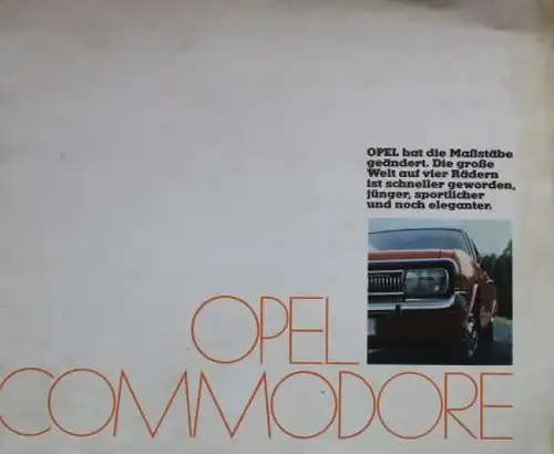 Opel Commodore Modellprogramm 1969 "Opel hat die Maßstäbe verändert" Automobilprospekt (6575)