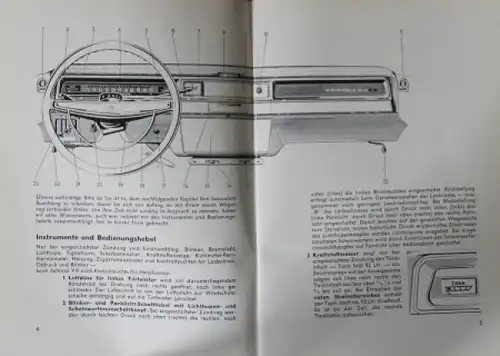 Opel Kapitän Admiral mit V8 Motor 1965 Betriebsanleitung (6701)