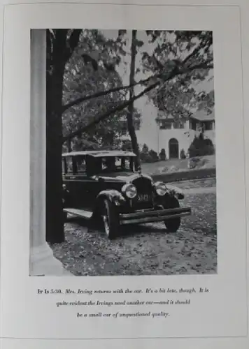 Marmon Little 8 Modellprogramm 1927 "The story of the Irving Family" Automobilprospekt (6740)