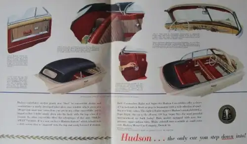 Hudson Convertible Brougham Modellprogramm 1948 Automobilprospekt (6737)