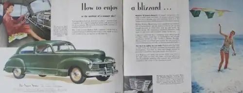 Hudson Commodore Six Modellprogramm 1945 Automobilprospekt (6733)