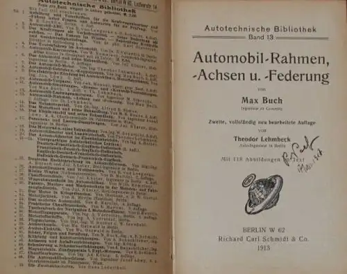 Buch "Automobil-Getriebe und Kupplungen" Fahrzeugtechnik 1910 (6844)