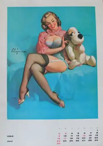 Brown & Bigelow Pin-up Jahreskalender 1963 Gil Elvgren (6922)