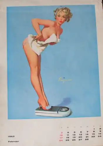 Brown & Bigelow Pin-up Jahreskalender 1963 Gil Elvgren (6922)