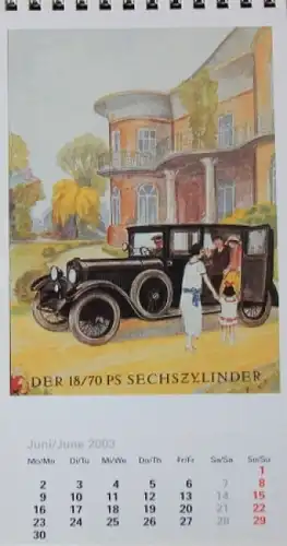 Audi  2003 Jahreskalender-Aufsteller historische Automotive (7045)