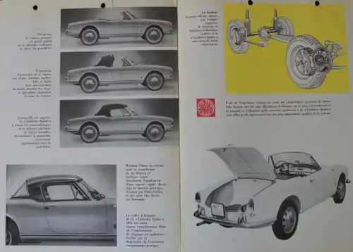 Alfa Romeo Giulietta Spider Veloce Modellprogramm 1960 Automobilprospekt (7451)