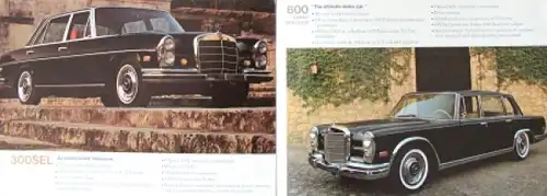 Mercedes-Benz Modellprogramm USA 1969 Automobilprospekt (7534)