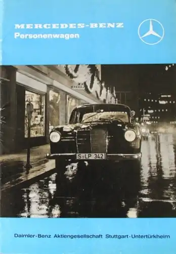 Mercedes-Benz Modellprogramm 1965 Automobilprospekt (7530)