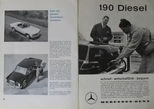 Mercedes-Benz Modellprogramm 1965 Automobilprospekt (7530)