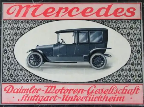Mercedes Daimler-Motoren-Gesellschaft Modellprogramm 1914 Automobilprospekt (7508)