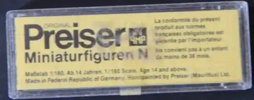 Preiser Miniaturfiguren 1990 N Maßstab 1:160 original verpackt (7621)