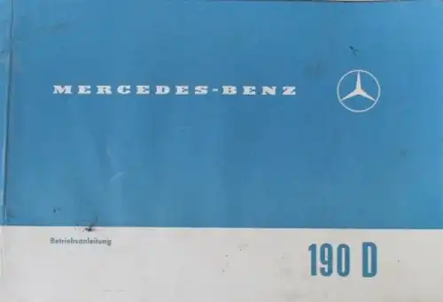 Mercedes-Benz 190 D 1964 Betriebsanleitung (7763)