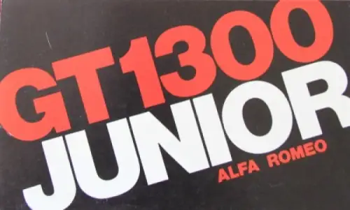 Alfa Romeo 1300 GT Junior Modellprogramm 1971 Automobilprospekt (7766)
