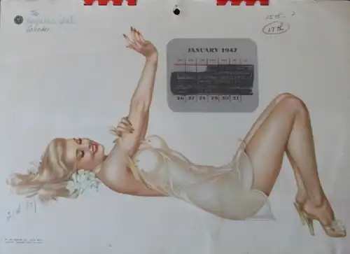 Esquire Pin-up Jahreskalender 1947 Alberto Vargas (7894)