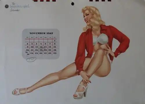 Esquire Pin-up Jahreskalender 1947 Alberto Vargas Motive (7894)