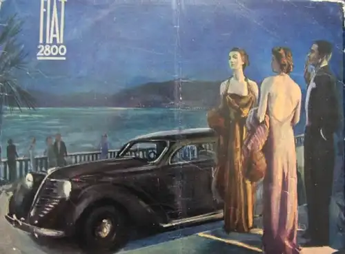 Fiat 2800 Modellprogramm 1939 Automobilprospekt (7988)