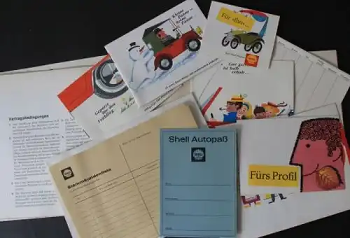 "Shell Stationswerbung" 1964 Shell Tankstellen-Werbemappe (8027)