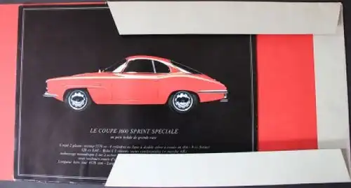 Alfa Romeo Modellprogramm 1963 Automobilprospekt-Mappe mit 7 Prospekten (8124)