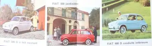 Fiat Modellprogramm 1963 Automobilprospekt (8110)
