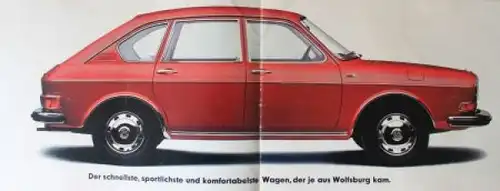 Volkswagen 411 Modellprogramm 1968 "Der neue 411" Automobilprospekt (8255)