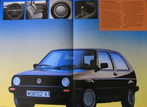 Volkswagen Golf Boston Modellprogramm 1990 "Die neueste Idee" Automobilprospekt (8257)