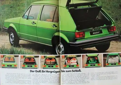 Volkswagen Golf Modellprogramm 1977 Automobilprospekt (8040)
