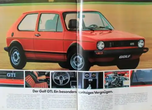 Volkswagen Golf Modellprogramm 1977 Automobilprospekt (8040)