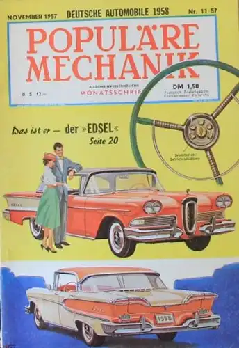 "Populäre Mechanik" 1957 Edsel Ford Technik-Magazin (8381)