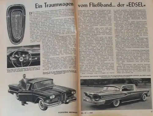 "Populäre Mechanik" 1957 Edsel Ford Technik-Magazin (8381)