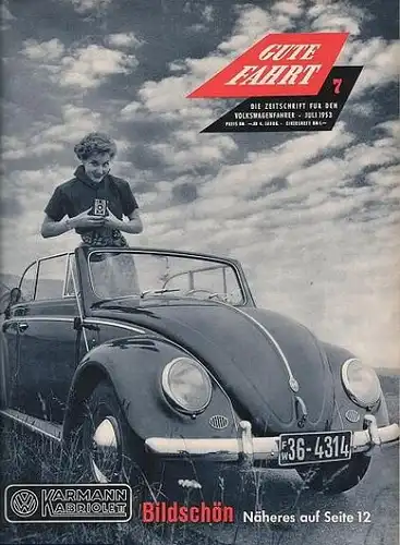 "Gute Fahrt" Volkswagen Zeitschrift 1953 (8418)