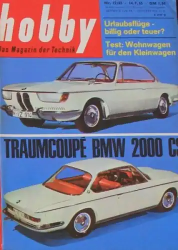 "Hobby - Das Magazin der Technik" 1965 BMW 2000 CS Technik-Magazin (8436)
