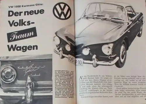 "Hobby - Das Magazin der Technik" 1961 Volkswagen 1500 Karmann-Ghia Technik-Magazin (8448)