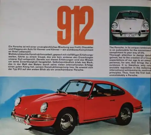 Porsche 912 Modellprogramm 1965 Automobilprospekt (0176)