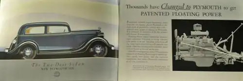 Plymouth DeLuxe Six Modellprogramm 1934 Automobilprospekt (0167)