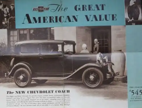 Chevrolet Six Modellprogramm 1928 Automobilprospekt (0150)