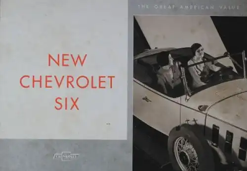 Chevrolet Six Modellprogramm 1931 "The great American Value" Automobilprospekt (0149)