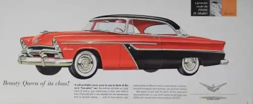 Plymouth Modellprogramm 1955 "The biggest car in Plymouth history" Automobilprospekt (0251)