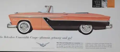 Plymouth Modellprogramm 1955 "The biggest car in Plymouth history" Automobilprospekt (0251)