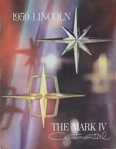 Lincoln Continental Mark IV Modellprogramm 1959 Automobil-Prestigeprospekt (0263)
