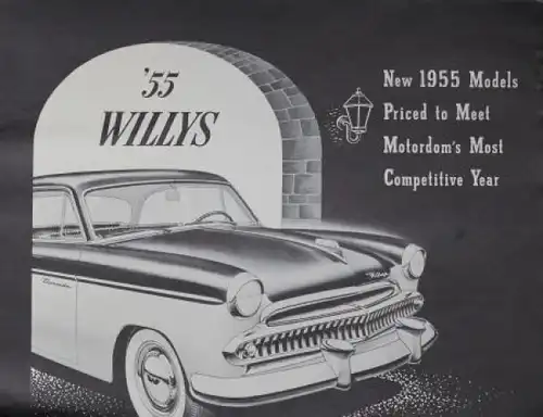 Willys Modellprogramm 1955 Automobilprospekt (0314)