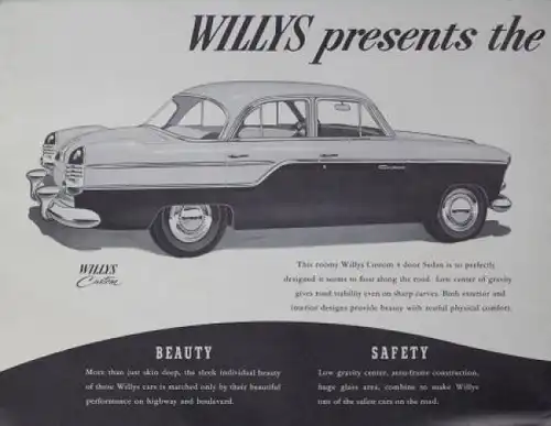 Willys Modellprogramm 1955 Automobilprospekt (0314)