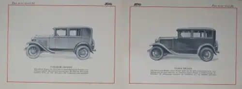 Ford A Modellprogramm 1930 "Das neue Gesicht" Automobilprospekt (0324)