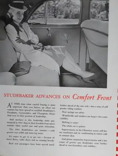 Studebaker Modellprogramm 1941 "Inside Facts" Automobilkatalog (0327)