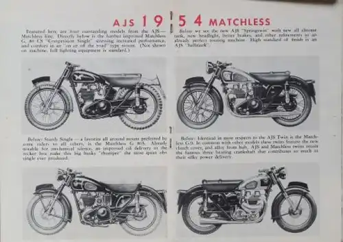 Indian Motorräder Modellprogramm 1953 "Pow Wow Magazine" zwei Motorradprospekte (0328)