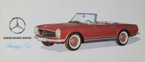 Mercedes-Benz Modellprogramm 1969 "Passenger Cars" Automobilprospekt (0243)