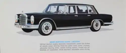 Mercedes-Benz Modellprogramm 1969 "Passenger Cars" Automobilprospekt (0243)