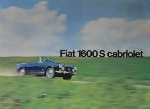 Fiat 1600 S Cabriolet Modellprogramm 1962 Automobilprospekt (0089)