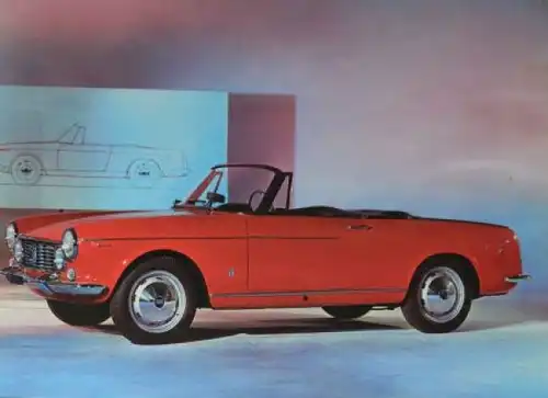 Fiat 1600 S Cabriolet Modellprogramm 1962 Automobilprospekt (0089)