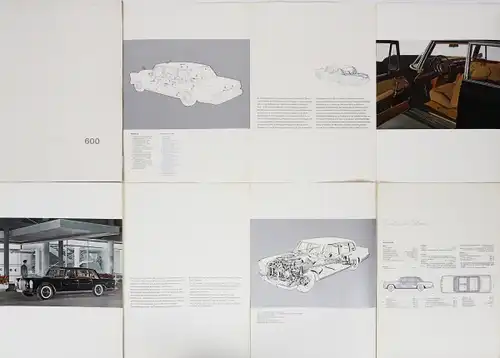 Mercedes-Benz 600 Modellprogramm 1965 "The Grand Mercedes" Automobilprospekt-Mappe (0237)
