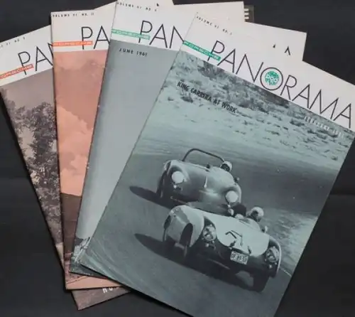 "Porsche Panorama" 1961 Porsche-Firmenmagazin vier Ausgaben (0091)